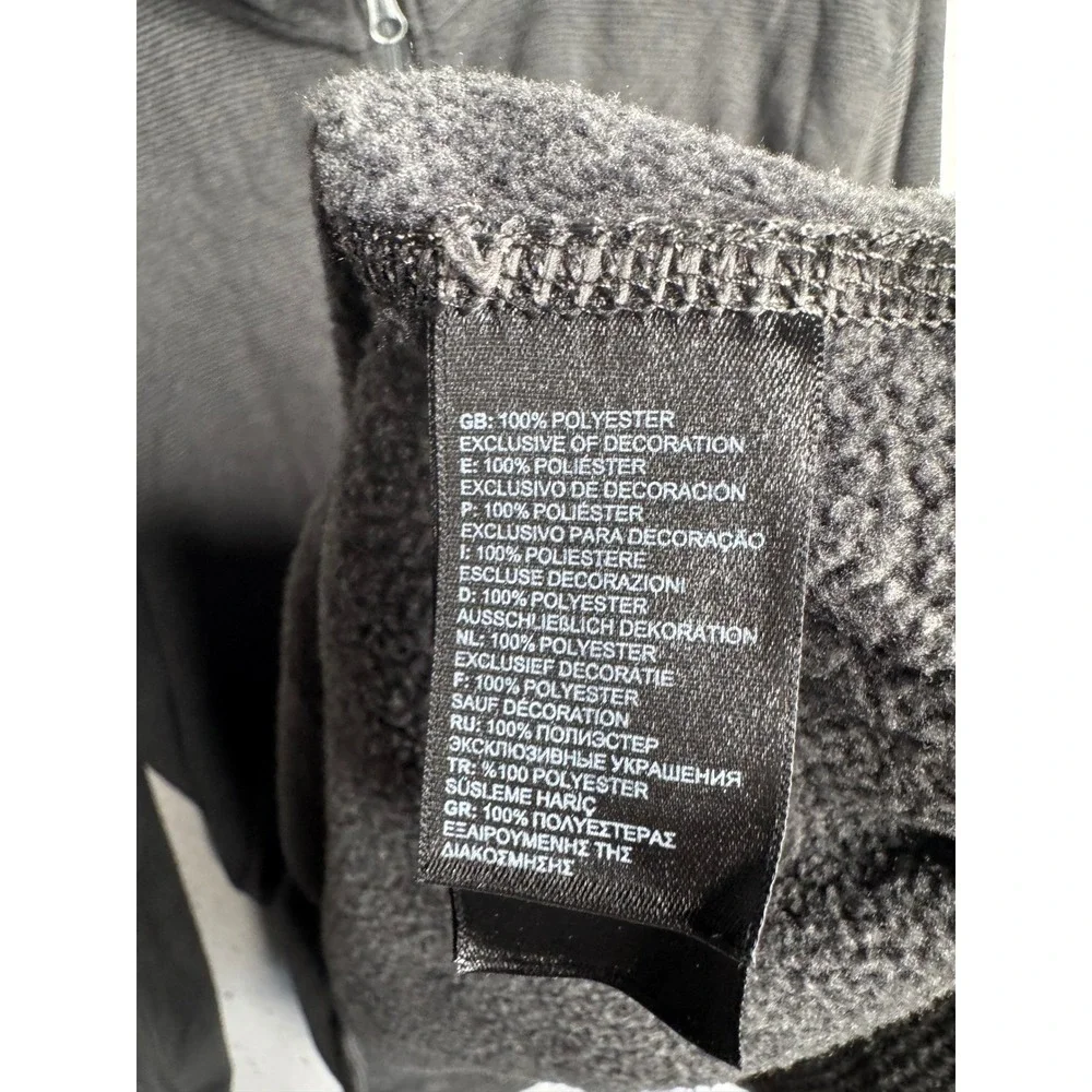 The North Face Mens XXL Gray Textured Fleece 1/4 Zip Pullover Sweater Mock Neck